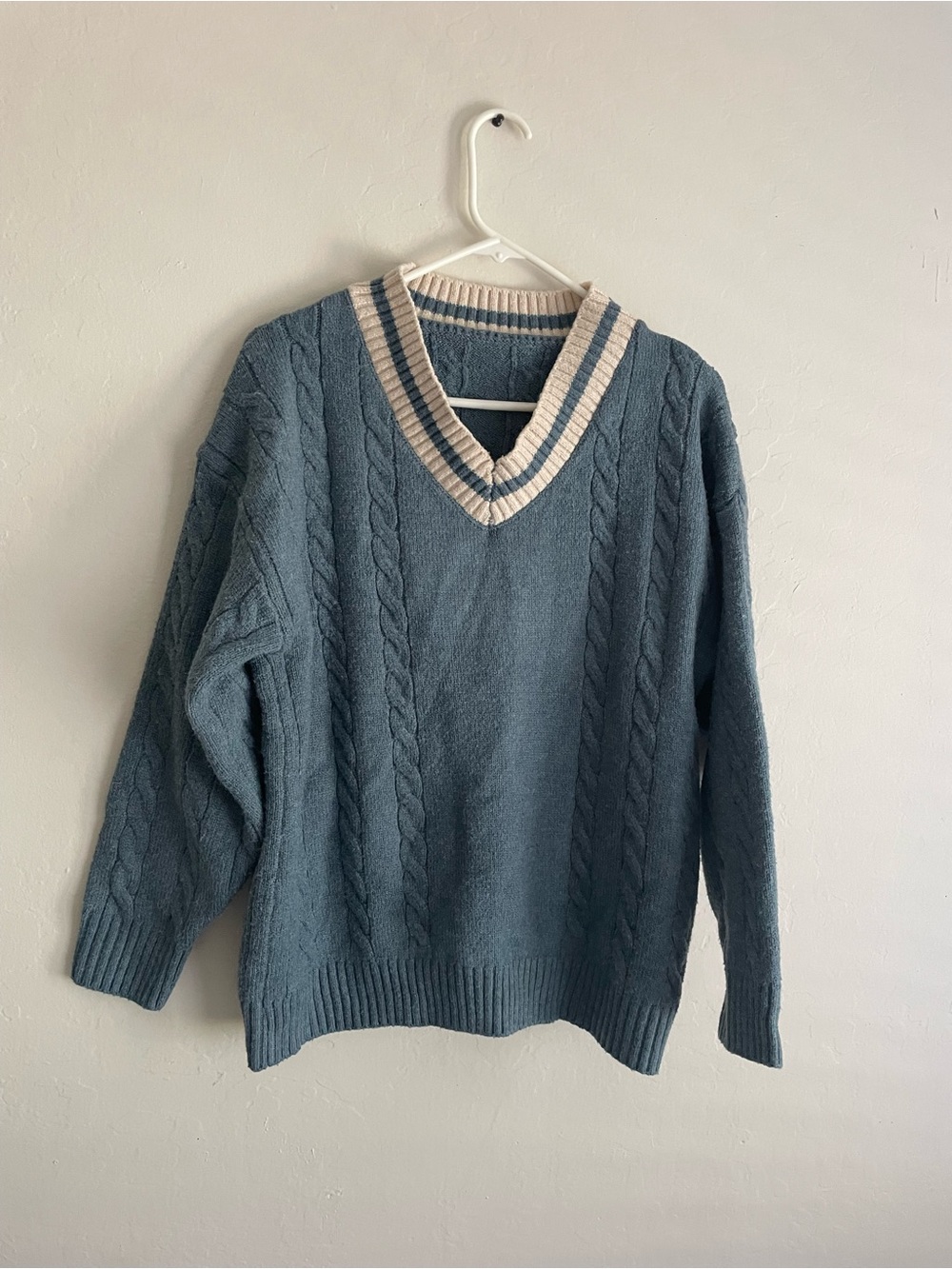 Knit v sweater